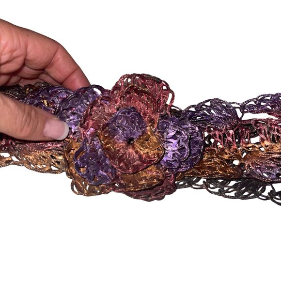 Vintage Womens Belt One Size Multicolor Hand Made Woven Wire Boho Festival main image 6